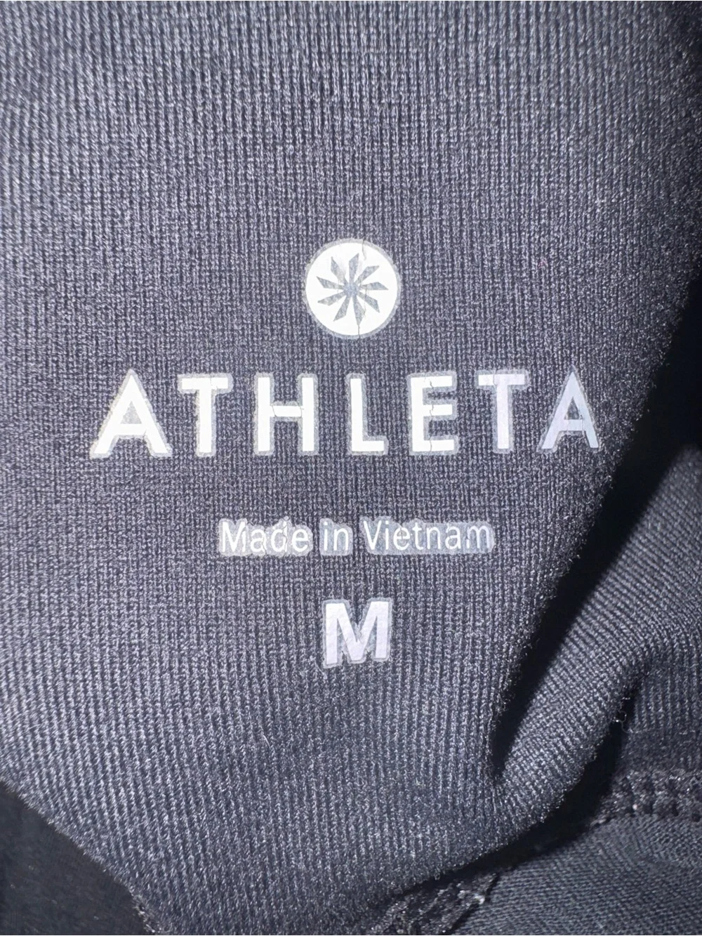 Athleta Coated Shine High Rise Leggings M Black Sleek Faux Leather Look 27” Long - Picture 4 of 7